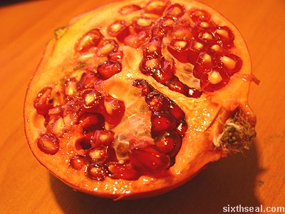 promegranate half