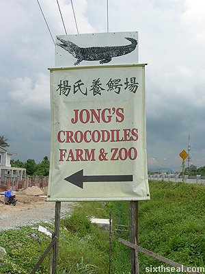 jong crocodile farm sign