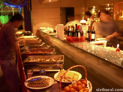 The wedding reception also includes a buffet dinner which has soup The wedding reception also includes a buffet dinner which has soup
