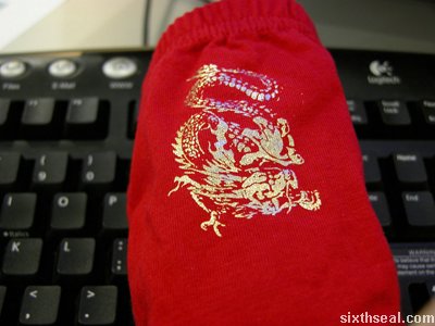 cny red underwear dragon