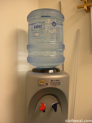 water cooler filled