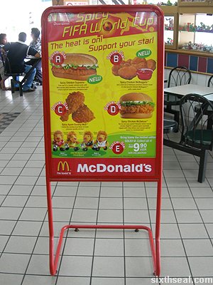 mcdonalds fifa spicy stand