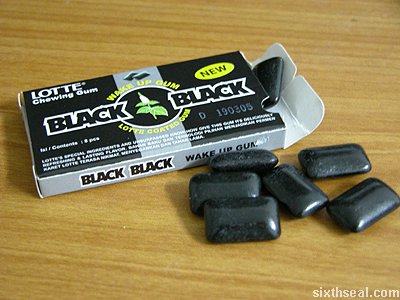 lotte black black chewing gum