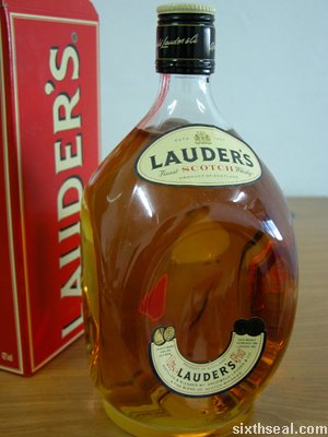 lauders scotch bottle