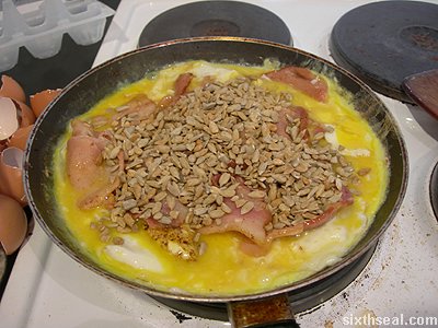 bacon omelet sunflower