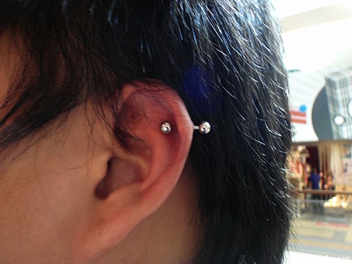 Ear cartilage piercing