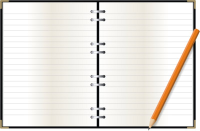notebook pencil