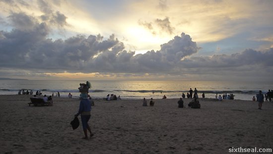 kuta beach sunset