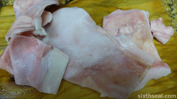 pork belly skin