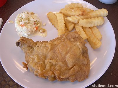 kfc chicken chop plate