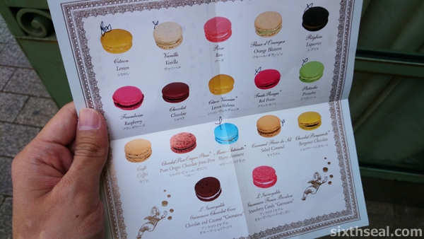 Ladurée menu